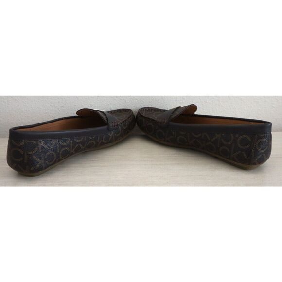 Calvin Klein Women's Sz 6M Brown Multi Lisa Monogram Loafers Shoes - Picture 9 of 11
